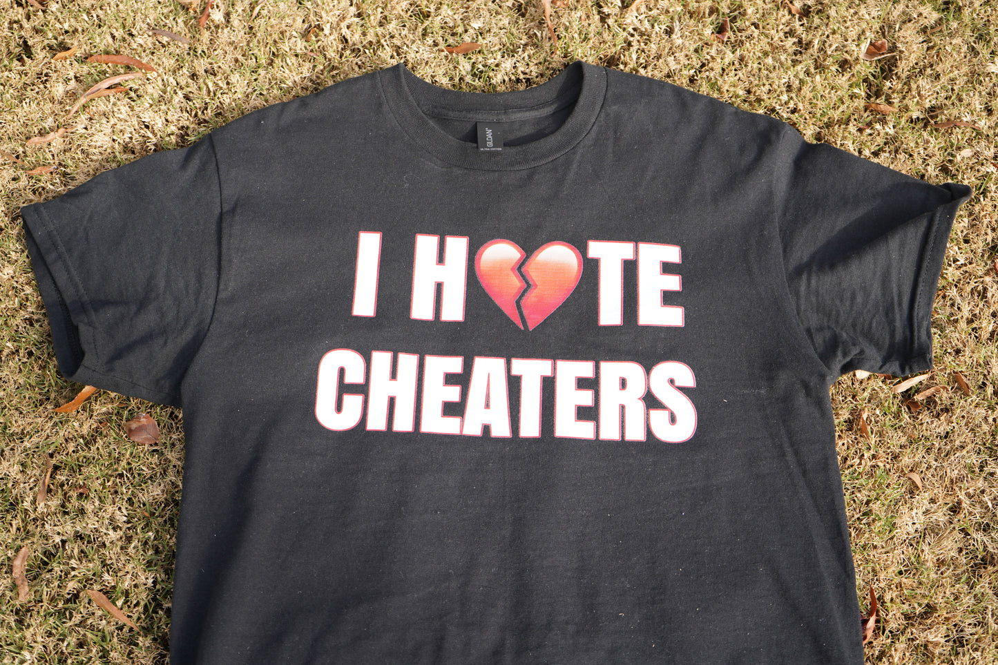 I Hate Cheaters black tee