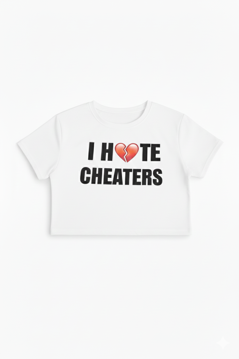 I Hate Cheaters Crop Top
