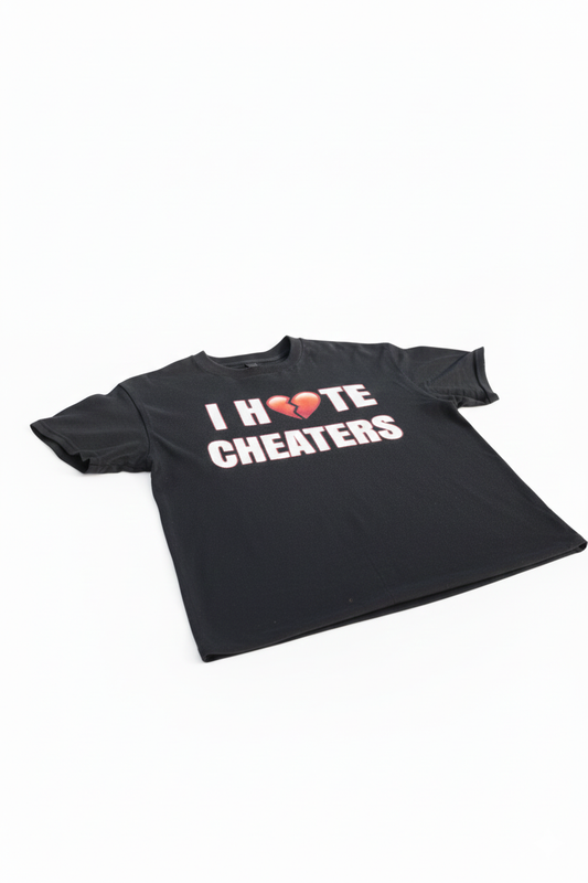 I Hate Cheaters black tee