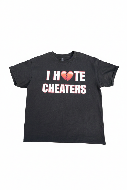 I Hate Cheaters black tee
